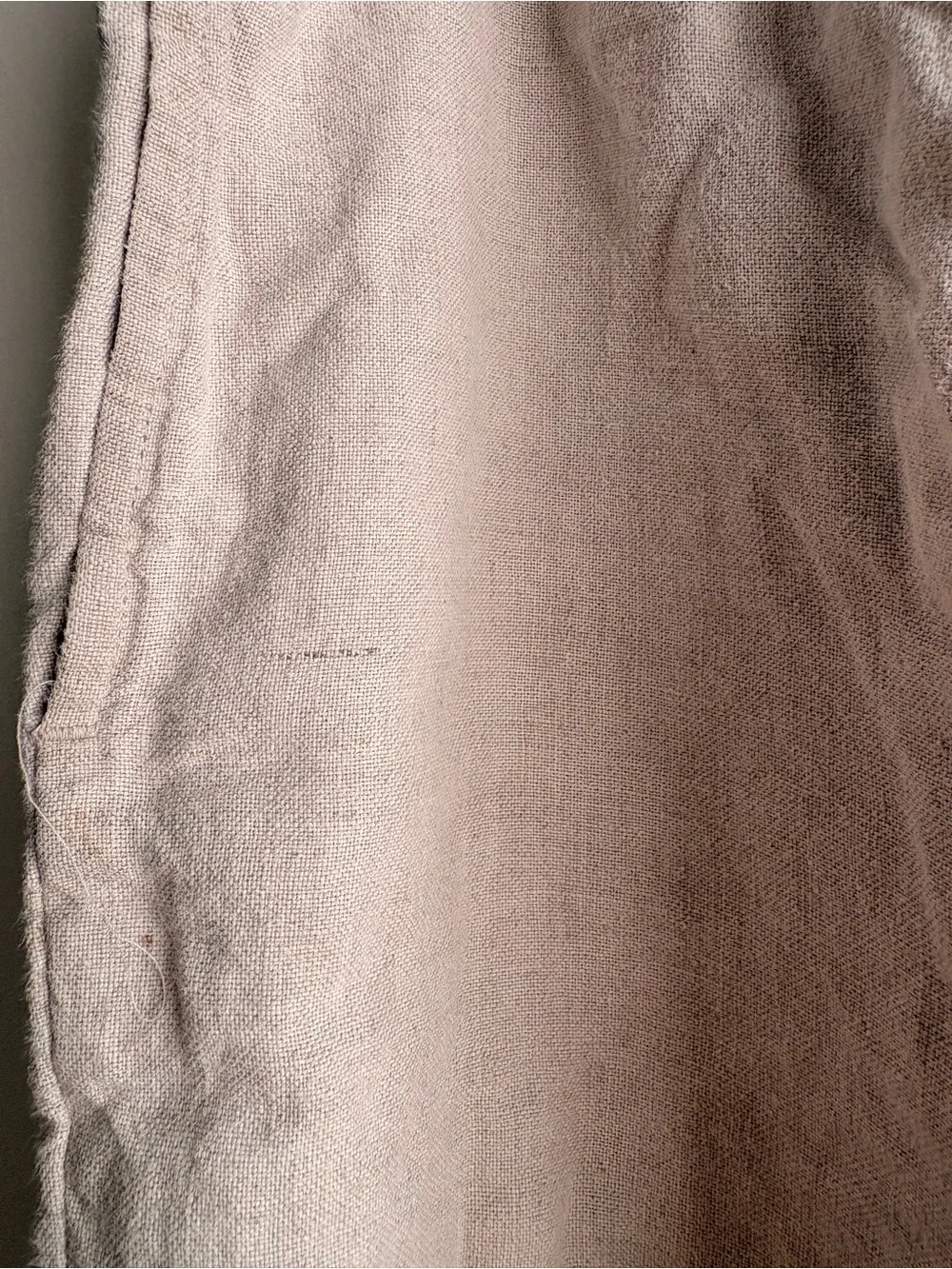 J. Jill Light Tan Linen Relaxed Cropped Chinos